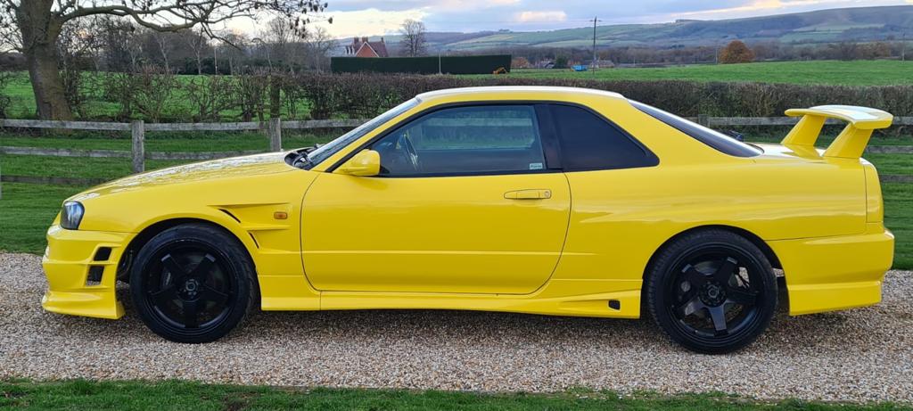 Used Nissan Skyline R34 Gtt Lighning Yellow 2 5 Coupe 1st Choice Car Bodyworks